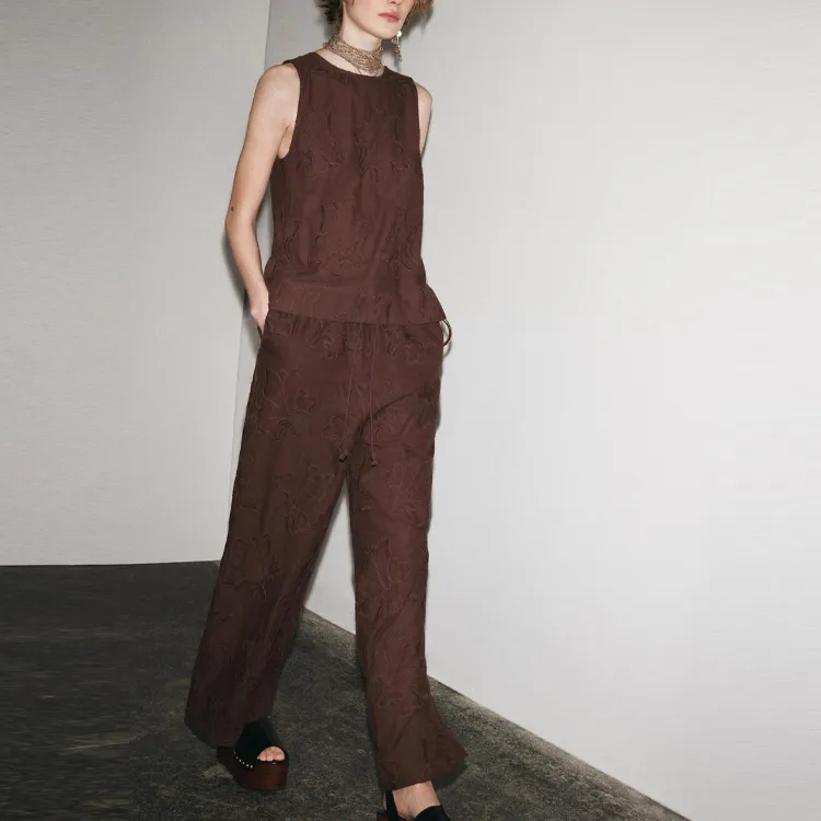 ZARA ZW Series Casual Pants Women's Brown-2