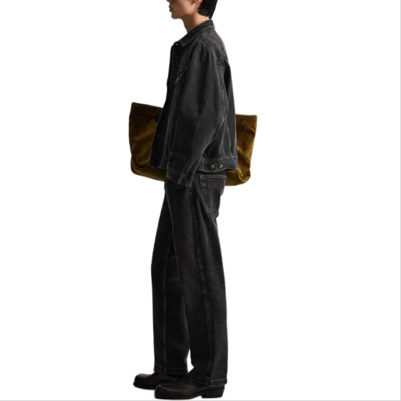 ZARA Denim Jackets Men Black-4
