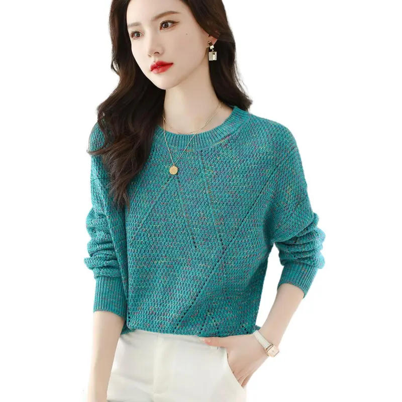 X MOOM Knitwear Women's Peacock Blue-2