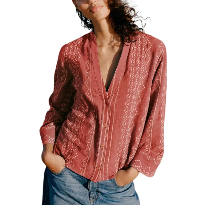 ZARA Shirts Women's Brick Red-2