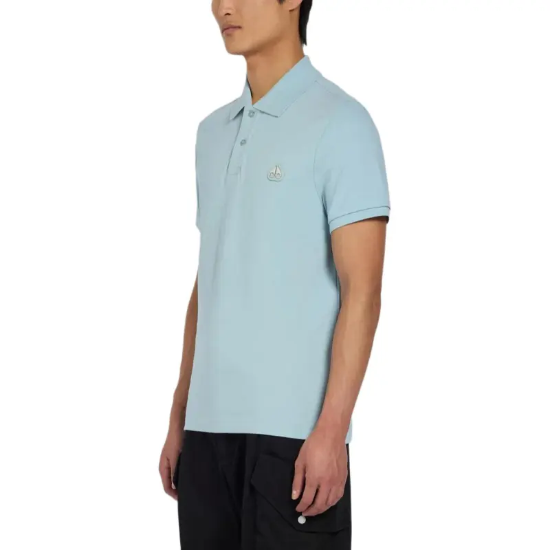 Moose Knuckles Polo Shirt Men's Tide Blue-3