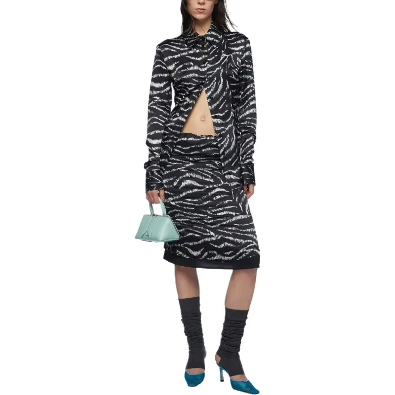 The Attico Zebra Printed Shirt-1