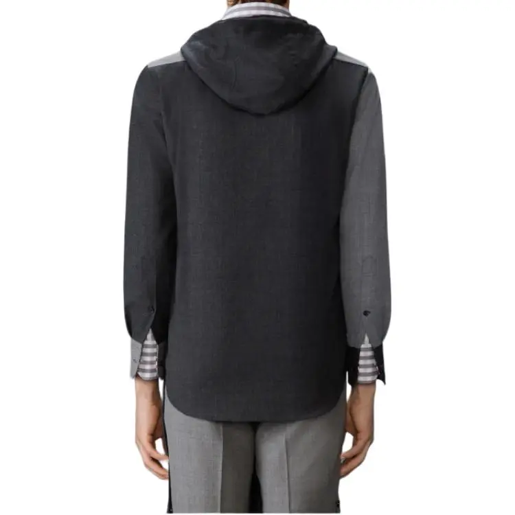 THOM BROWNE RWB stripe Hooded Shirt-1