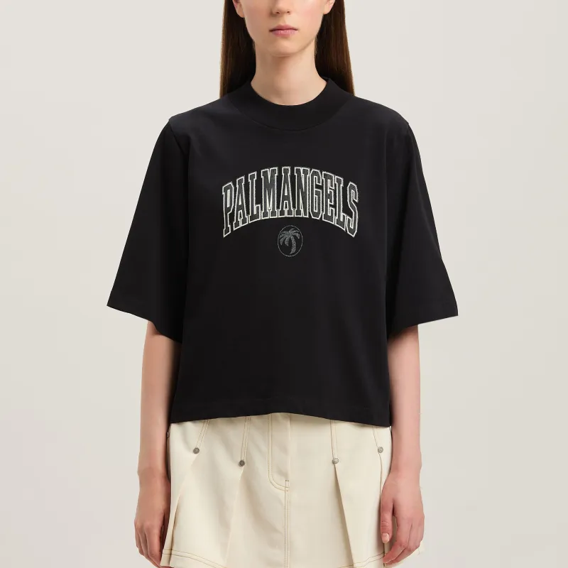 PALM ANGELS College Cropped T Shirt-1