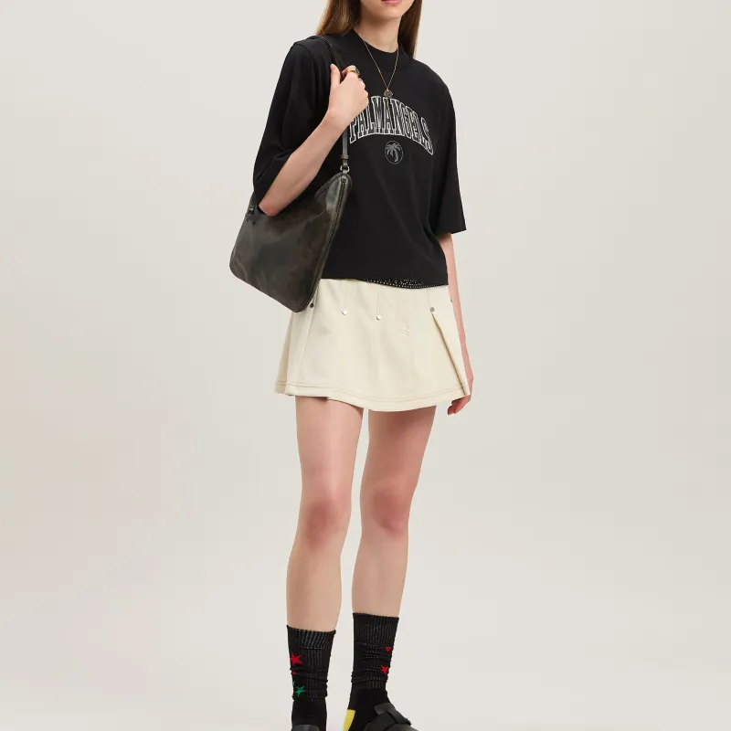 PALM ANGELS College Cropped T Shirt-3