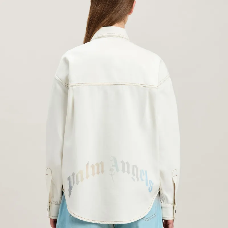 PALM ANGELS Sunrise Palm Denim Overshirt-1