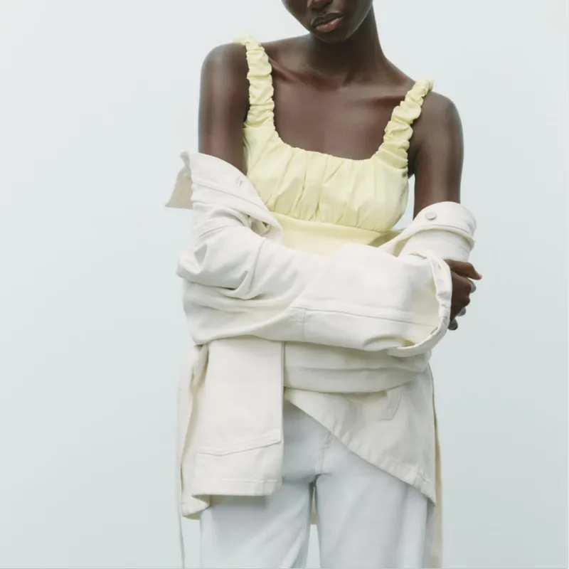 ZARA Camisoles Women's Yellow-2