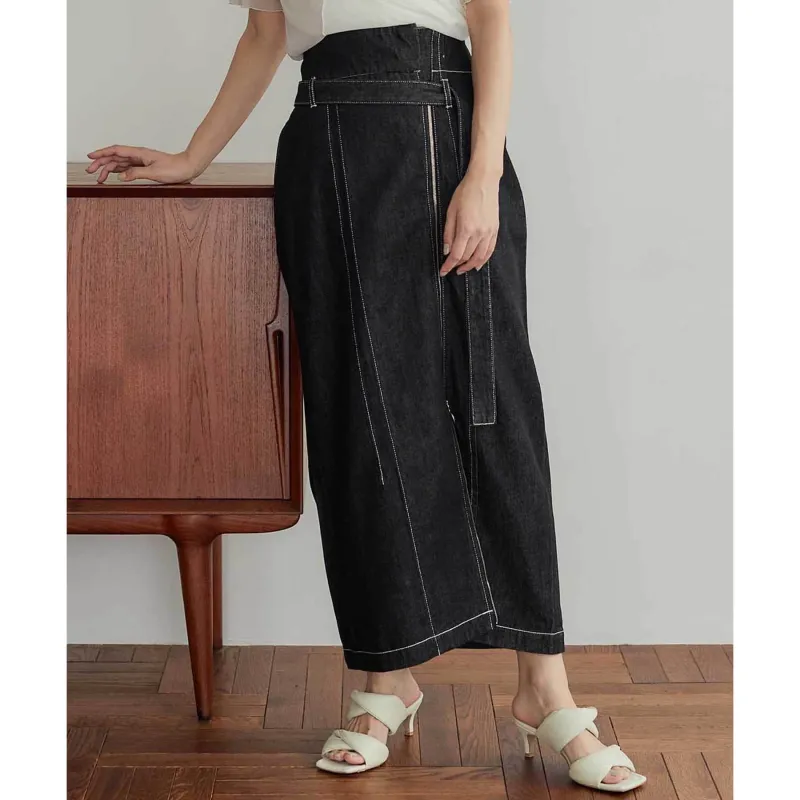 PUBLIC TOKYO Casual Long Skirts Women's Black-3