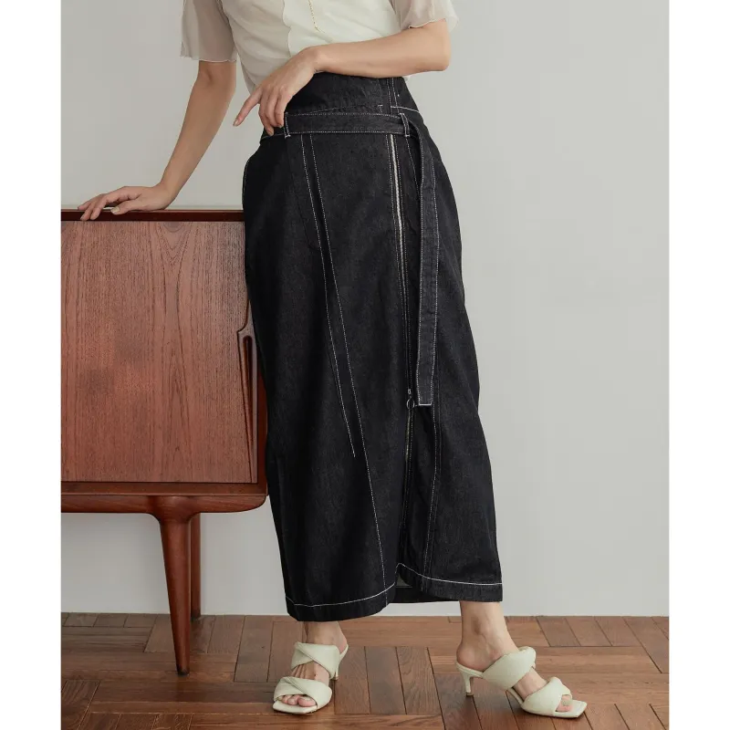 PUBLIC TOKYO Casual Long Skirts Women's Black-6