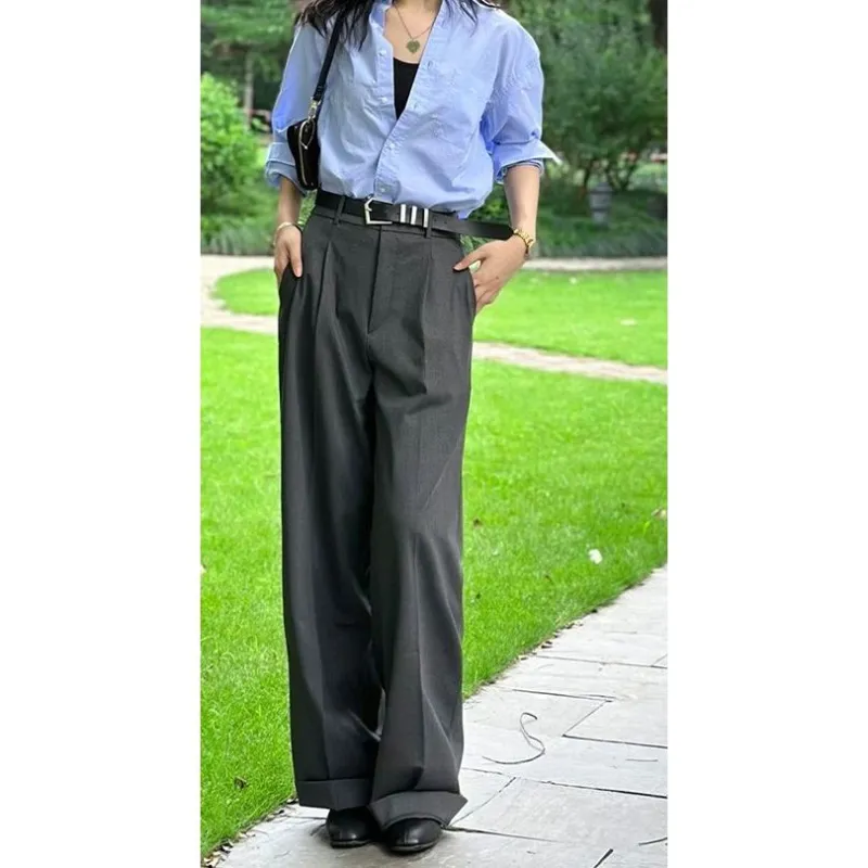 UNIQLO Suit Trouser Women's Lead Gray-1