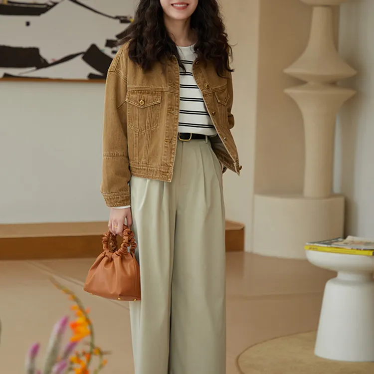 Xu Daqing Casual Pants Women's Cream Apricot-4