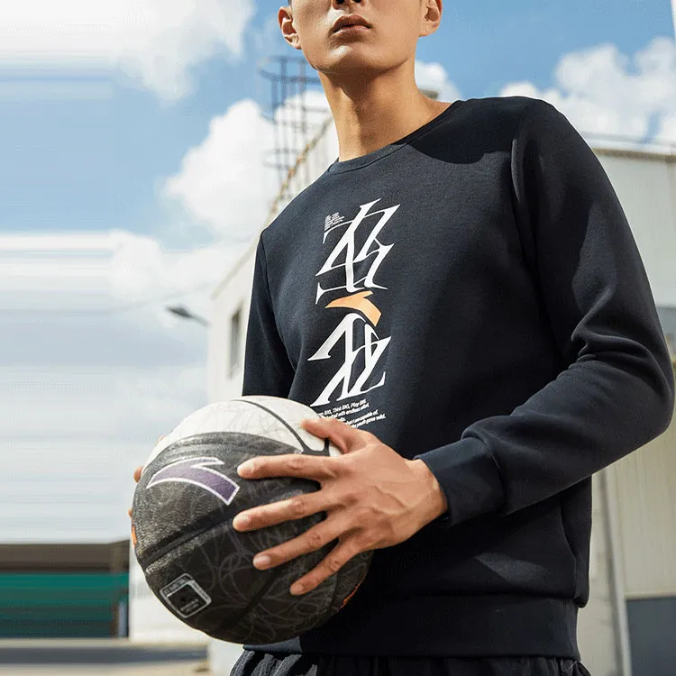 Anta Basketball Collection Sweatshirt Men's Black-4