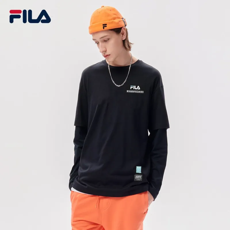 FILA x MIHARA YASUHIRO/, T Shirt Men's Jet Black-3