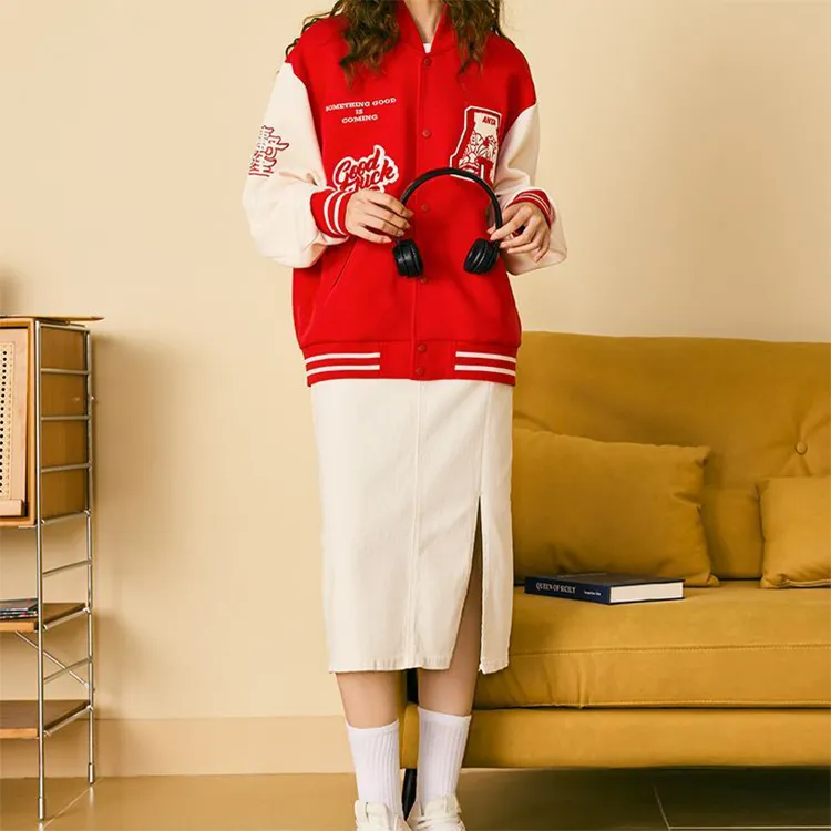 Anta Baseball Jacket Unisex Red-2