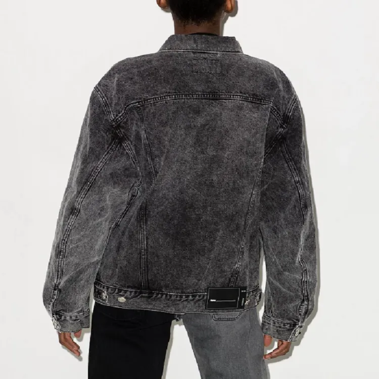 WE11DONE Logo Patch Denim Jacket-5