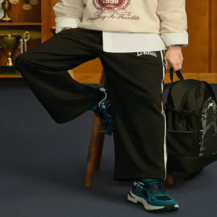 LiNing Knitted Sports Pants Unisex Black-5