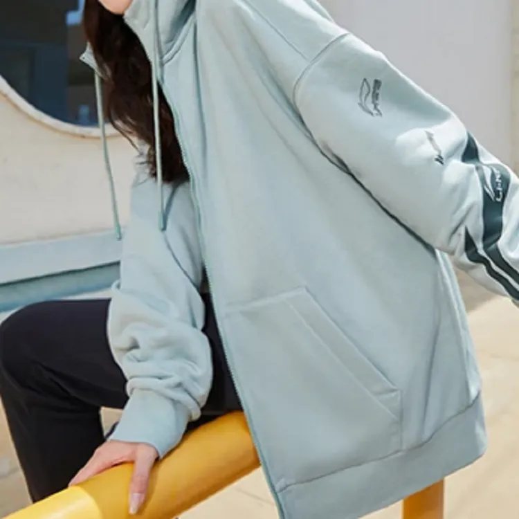 LiNing Sweatshirt Unisex Gray Mist Green-3