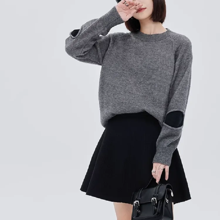 SOON FLOWER Sweater Women's Dark Gray-4