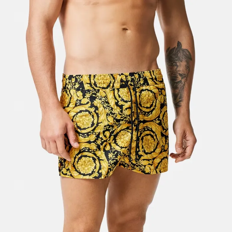 VERSACE Barocco Printed Swim Shorts-6