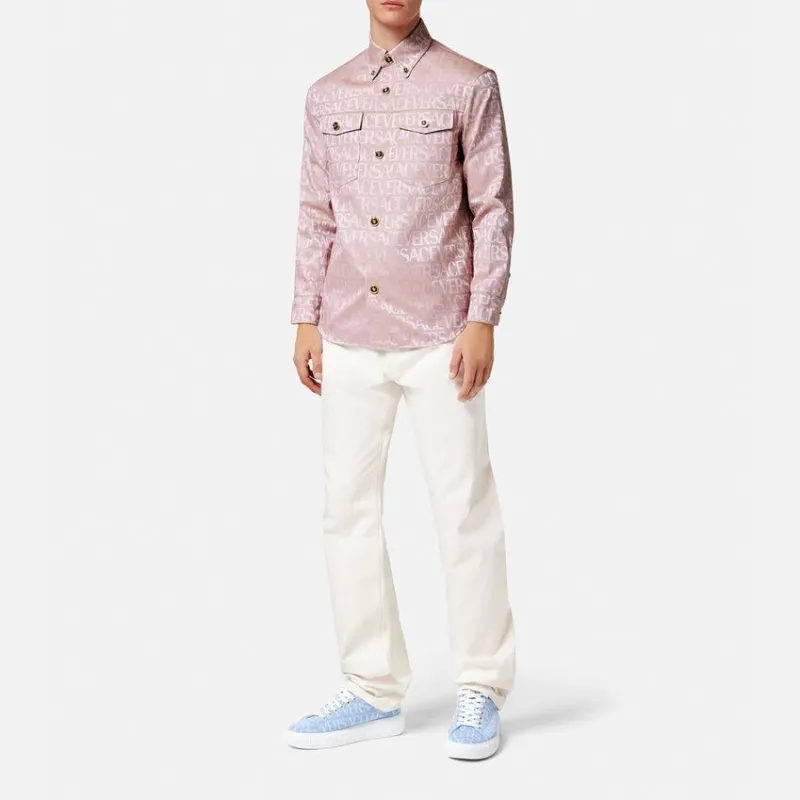 VERSACE Shirts Men Pink-2