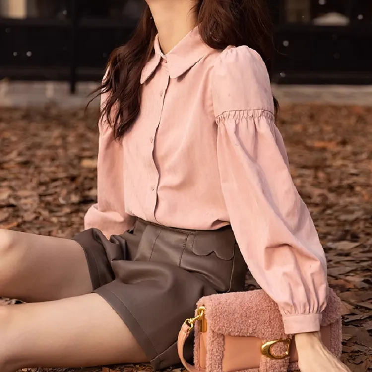 MISHOW Shirts Women's Pink-4