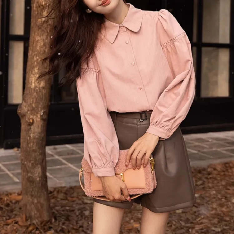 MISHOW Shirts Women's Pink-3