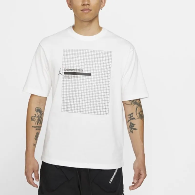 Jordan T Shirts Men White-3