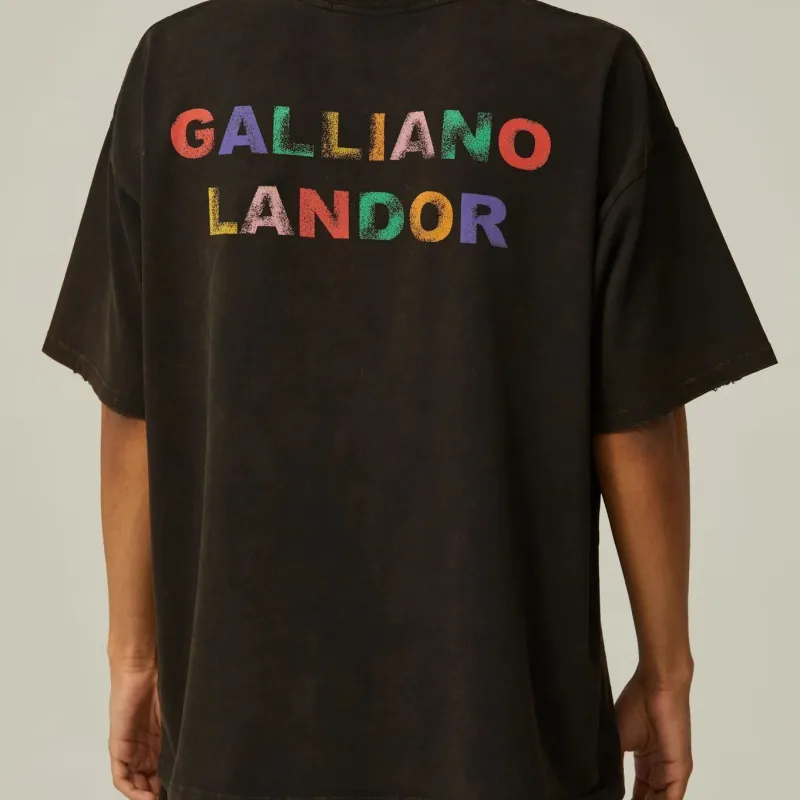 GALLIANO LANDOR SS22 T Shirt Men's Black-3