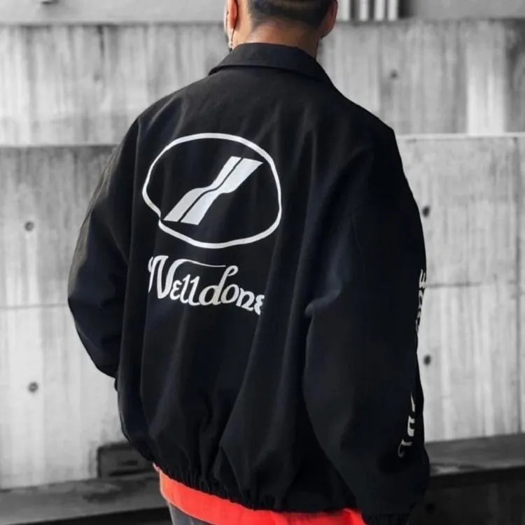WE11DONE Logo Printed Zipped Jacket-2