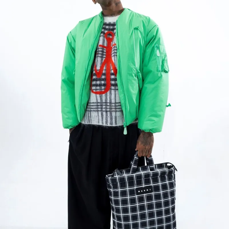 JW Anderson Logo Intarsia Knit Checked Jumper-2