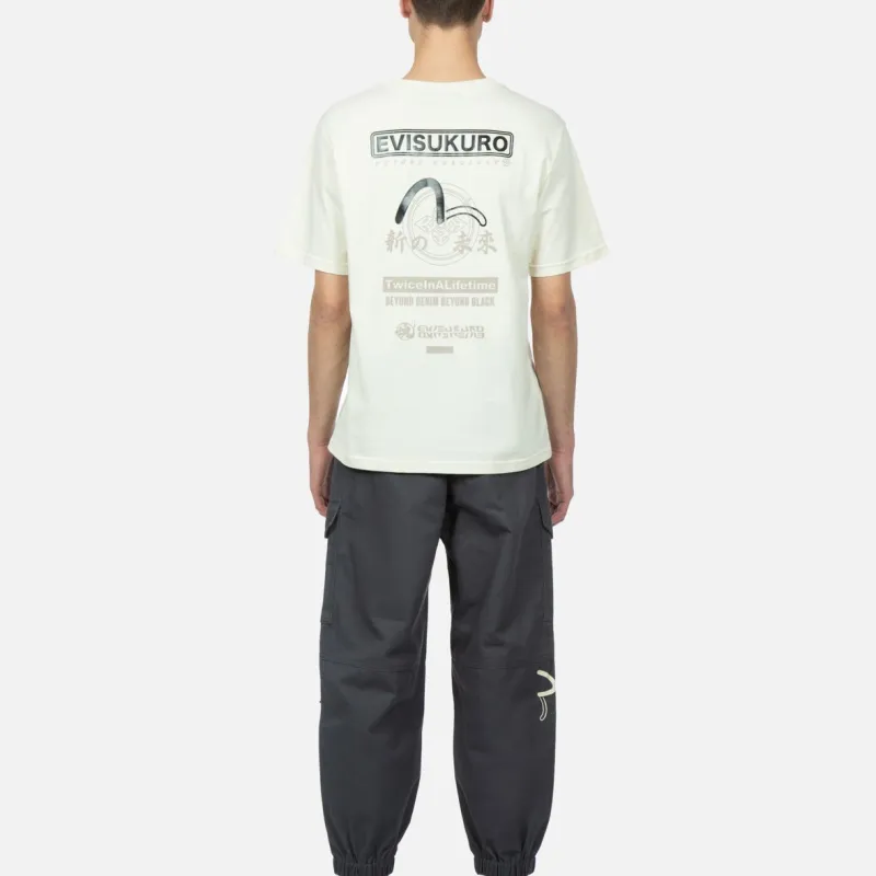 EVISU T-Shirts Men Beige Yellow-5