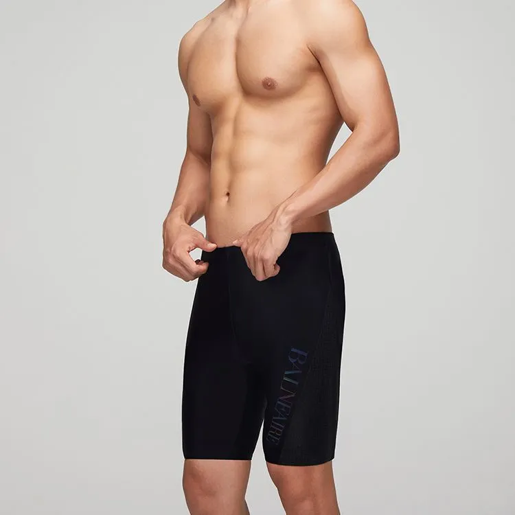BALNEAIRE Swimming Shorts Men Cool Gaming Black Subtle Texture-5