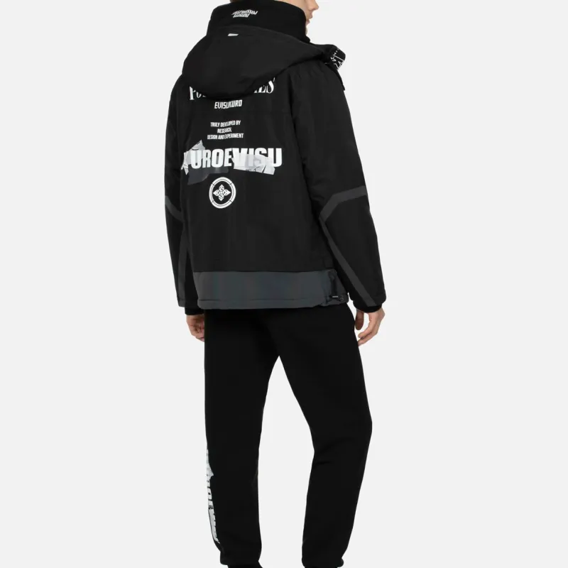 EVISU Puffer Jackets Men Black-5