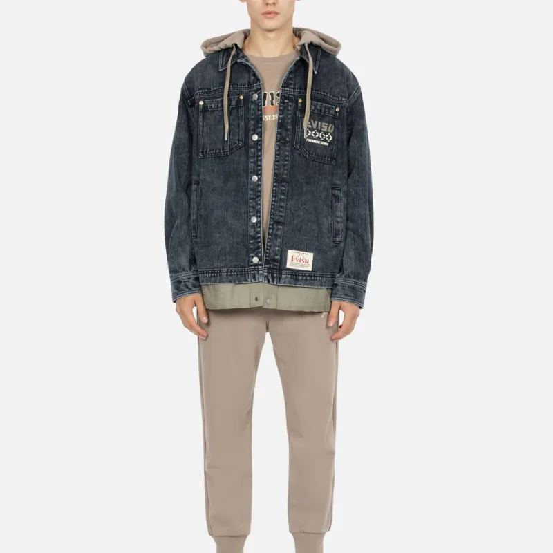 EVISU Denim Jackets Men Black-5