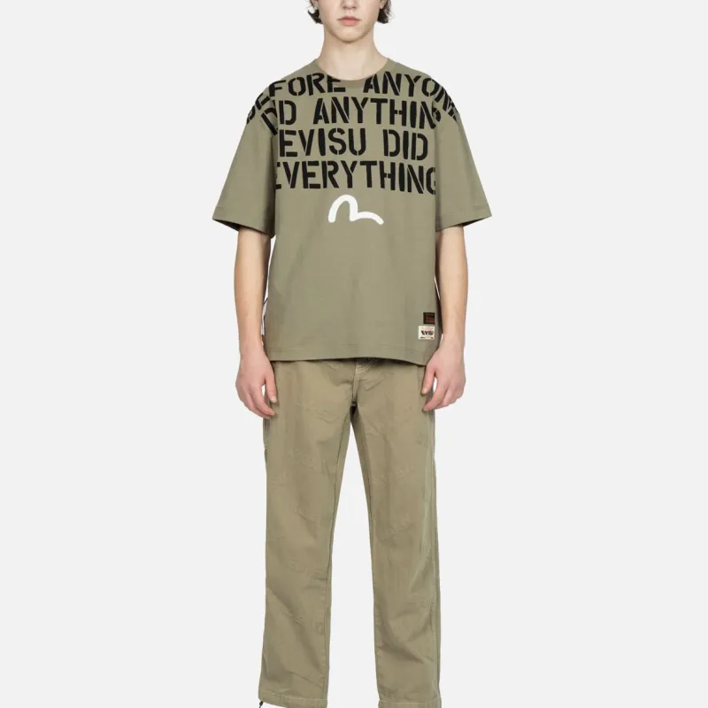 EVISU T Shirt Unisex Army Green-3