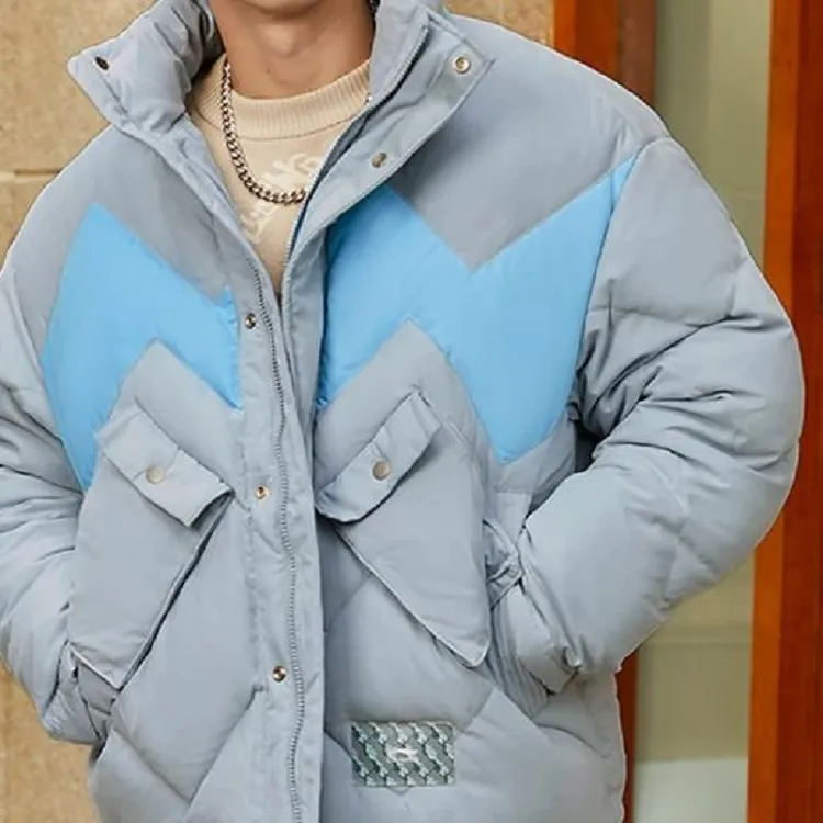 LiNing Down Jackets Men Gray Blue-2