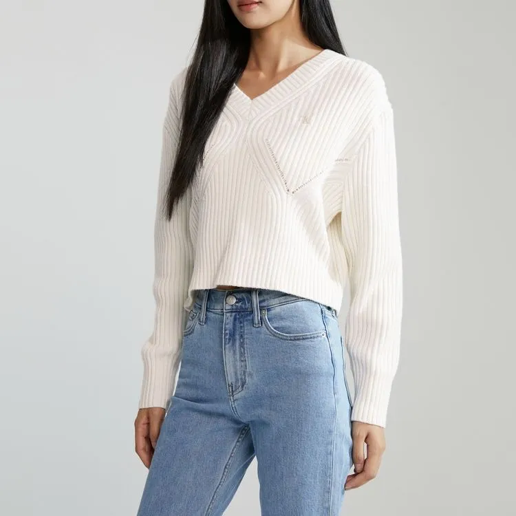 CK/Calvin Klein Knitwear Women's Milk White-4