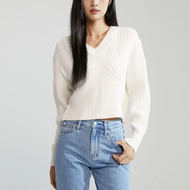 CK/Calvin Klein Knitwear Women's Milk White-3