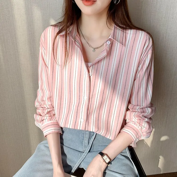 Tonlion Shirts Women's Pink-3