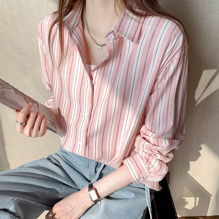 Tonlion Shirts Women's Pink-2