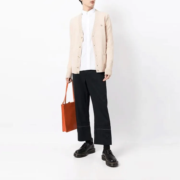 Maison Kitsune Fox Head Patch Long Sleeved Shirt-2