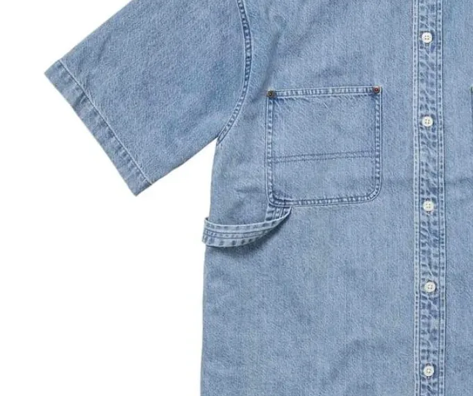 Y*s様 Supreme Loose Fit S/S Denim Painter Supreme Loose Fit S/S Denim Painter Shirt Black Men's - SS24