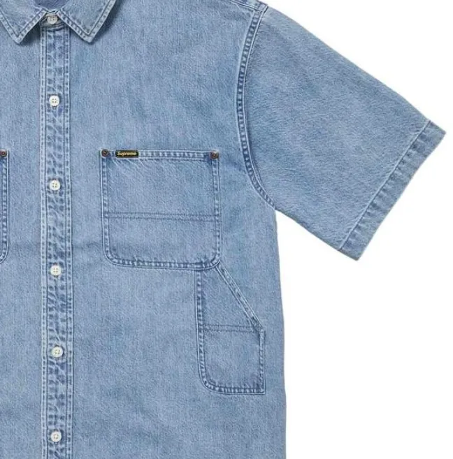 Supreme Loose Fit S/S Denim Painter Shirt - POIZON