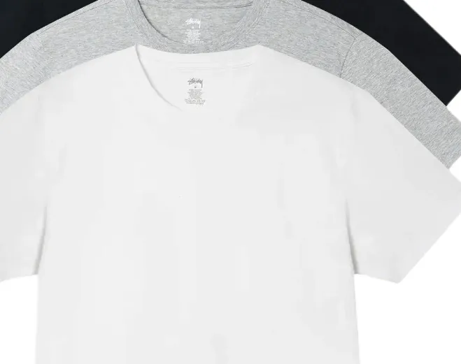 Stussy Undershirt Set 3 Pack 3 Pack (Black) S - POIZON