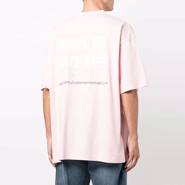 Vetements T-Shirts Unisex Pink-6