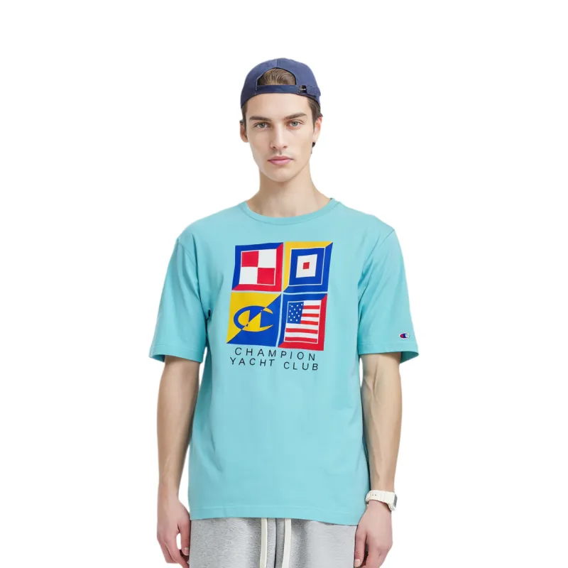 Champion SS24 T-Shirt Men's Light Gray Blue-1