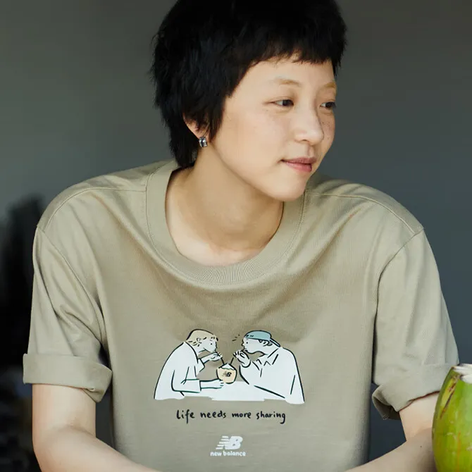 New Balance Centered Living T Shirt Unisex Khaki-3