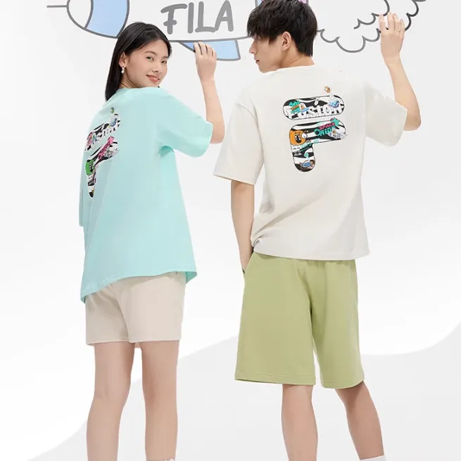 FILA FUSION T Shirt Unisex Lactose Color-7