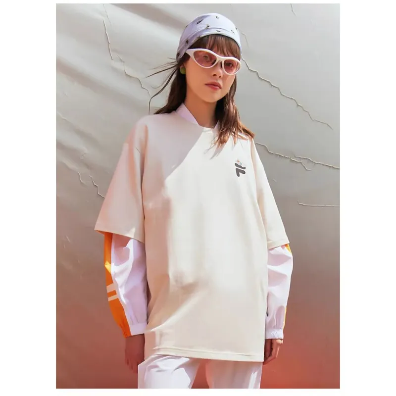 FILA FUSION T Shirt Unisex Lactose Color-5
