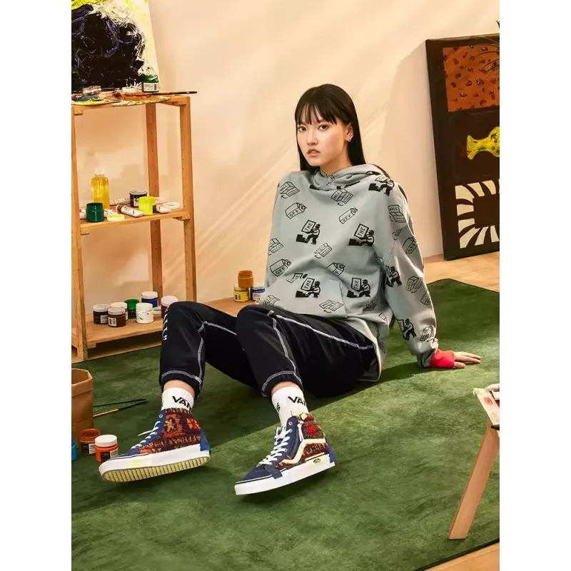 Vans X Kazuki Collection Sweatshirts Unisex Gray-2